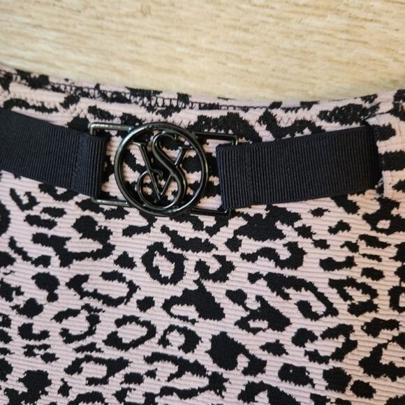 Victoria Secret Pinkb high waistedBlack cheetah print bikini Size Medium - Picture 6 of 10
